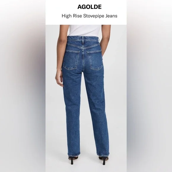 AGolde High Rise Stovepipe Jeans Size 28 NWT